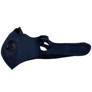 Face mask one size fits all blue and black non medical dust shield sports mask